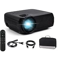 Living Enrichment Mini Projector with Bluetooth, 1080P HD Supported Portable Video Projector, 7000 Lumen 50,000 Hours Led Lamp, 200'' Projection Display, Compatible with HDMI VGA USB DVD