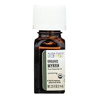 100% Pure Myrrh Essential Oil | Certified Organic, GC/MS Tested for Purity | 7.4 ml (0.25 fl. oz.) | Commiphora myrrha