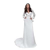 Women Wedding Dress for Bride 2023 Bridesmaid Floor Length Maxi Dress Sexy Deep V-Neck Formal Wedding Guest Dress Gown