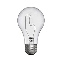 97478 25-Watt 215-Lumen Decorative A19 Incandescent Light Bulb, Crystal Clear, 2-Pack
