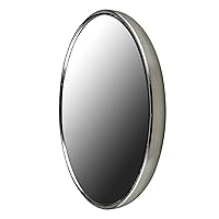 Ovente Makeup Mirror 3.6'' 10X Magnifier, Round, Magnetic, Small, Handheld Cosmetic Skin Care Tool, Compact & Portable for Office, Home, Gym & School, Stainless Steel, Travel, Nickel Brushed M100BR10X