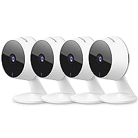 Security Cameras 4pcs, Home Security Camera Indoor 1080P, Wi-Fi Cameras Wired for Pet, Motion Detection, Two-Way Audio, Night Vision, Phone App, Works with Alexa, iOS & Android & Web Access