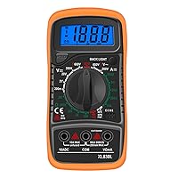 Multimeters, XL830L Handheld Digital Multimeter LCD Backlight Portable AC/DC Voltmeter DC Ammeter Ohm Voltage Resistance Tester High Universal Tester