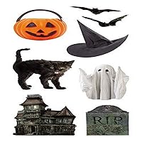Paper House Productions ST-2219E Photo Real Stickypix Stickers, 2-Inch by 4-Inch, Halloween (6-Pack)