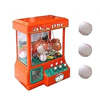 Claw Machine Game - Candy Grabber & Prize Dispenser Vending Machine Toy for Kids Home Arcade- Use Gumballs, Candy, Toys, or Small Prizes - Gift for Birthday, Boys and Girls (Baseball)
