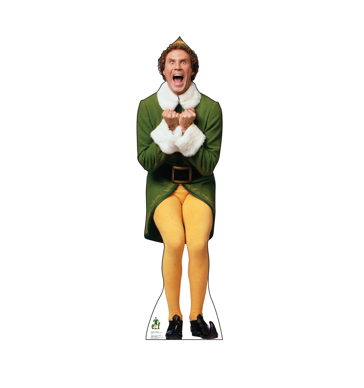 Advanced Graphics Buddy The Elf Excited Life Size Cardboard Cutout Standup - Elf (2003 Film)