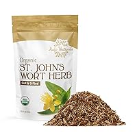 Organic St. John's Wort Herb Cut & Sifted (Hypericum perforatum) USDA Certified | Resealable Pouch| Packaged in The USA (4 Ounces (Pack of 1))