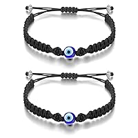 Tarsus Big Evil Eye Adjustable Bracelet Kabbalah Red String Amulet Nazar for Family Couple Bestfriend Women Men Girls