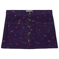 The Children's Place Girls Floral Button Corduroy Skirt