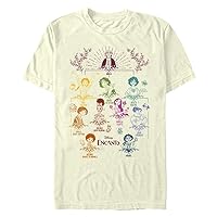 Disney Young Men's Doodle Family Tree T-Shirt, Beige, X-Small