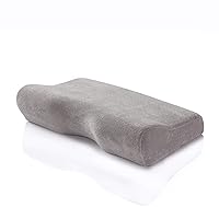 Memory Pillow Six-Hole Butterfly Pillow Velvet Fabric Slow Rebound Curve Design Can Adjust The Hardness of The Pillow Soft and Not Easy to Deform Easy Clean,Light Gray