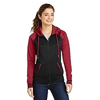 SPORT-TEK LADIES SPRT_WICK VRSTY FLC FULL-ZIP HOODED JKT F20