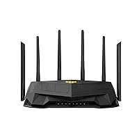 ASUS TUF Gaming WiFi 6 Router (TUF-AX6000) -Dedicated Gaming Port, Dual 2.5G Port, 3 Steps Port Forwarding, Extendable Router with AiMesh, AiProtection Pro Network Security, Aura RGB Lighting
