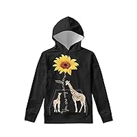 Fashion Hoodies for Boys Girls Kids Youth Hooded Pullover Long Sleeve Sweatshirts Cute Animal Graphic