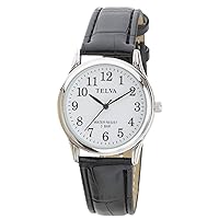 Klefer TE-AM146-BKS Men's Wristwatch, Analog, Waterproof, Leather Strap, Black, Watch Daily Water Resistant, Leather Strap, Casual