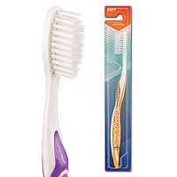 Smilegoods A404 Toothbrush, 40 Tuft, Soft Extended Reach Bristle, 72 Individually Packaged Premium Toothbrushes, Assorted Colors Bulk Pack