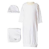 Boys Three-Piece Bamboo Viscose Layette Set with Blanket and Hat