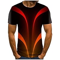 T Shirts for Men Graphic T-Shirt 3D Printed Short Sleeve Workout Casual Tees Plus Size Fun Shirts 2023 Summer