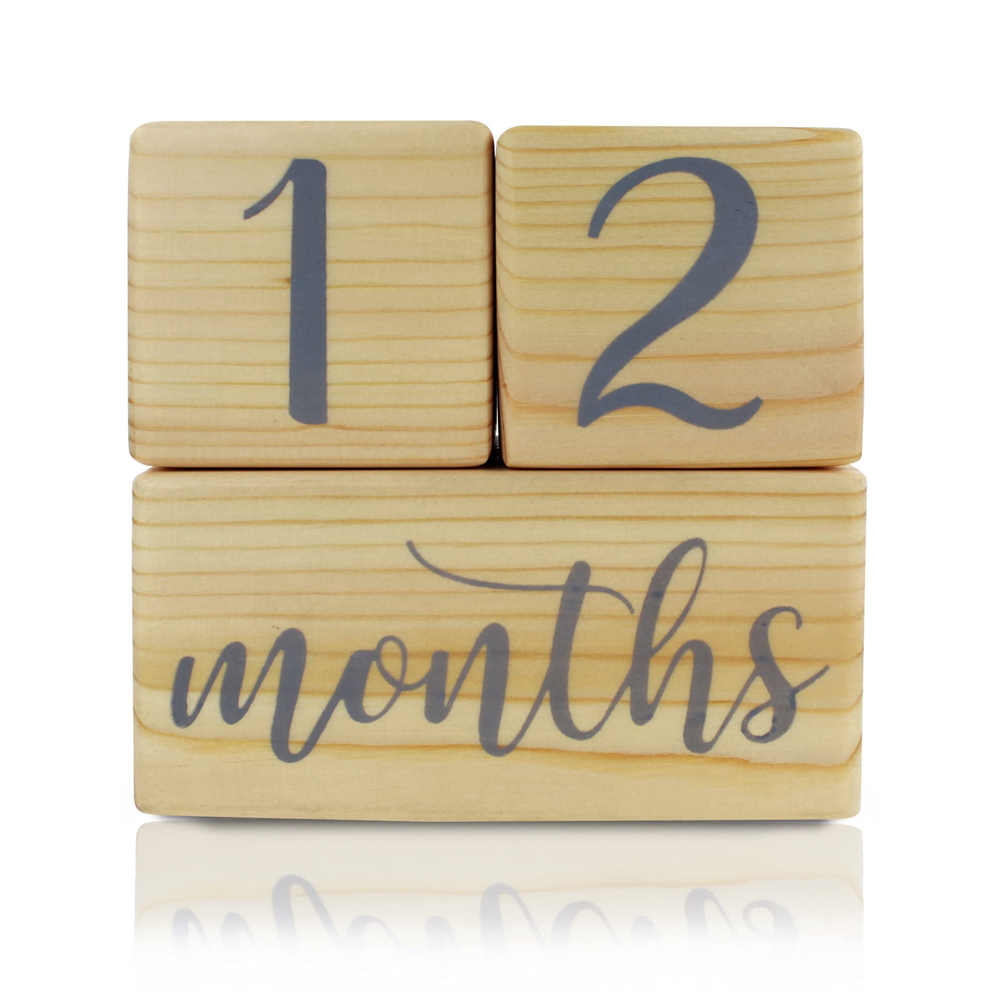 Baby Milestone Blocks – Natural Wooden Baby Monthly Milestone Blocks with Weeks, Months & Years. The Milestone Blocks are an Ideal Gift for Photoshoots, Baby Shower, Pregnancy Gifts & New Mom's Gift