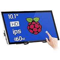 Raspberry Pi Screen 10.1 Inch Touchscreen Monitor 1024x600 Portable HDMI Monitor 16:9 IPS Screen Display for Raspberry Pi 4/3/2/Zero/B/B+ Win11/10/8/7, Free-Driver