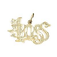 18K Yellow Gold #1 Boss Pendant, Made in USA