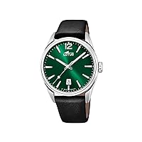 Lotus Men's Analogue Quartz Watch with Leather Strap 18693/4, Silver-black-green, Strap.