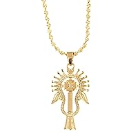 Ethiopian Gold Pendant Necklace for Women Men Judah Jewelry Charms Ethnic African