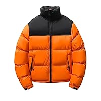 Mens Winter Coat Packable Cotton Puffer Jacket Quilted Thicken Warm Water Repellent Windproof Insulated Jackets