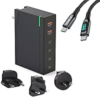 CHIPOFY 200W USB C Wall Charger Bundle with a 6.6FT 100W USB C Cable
