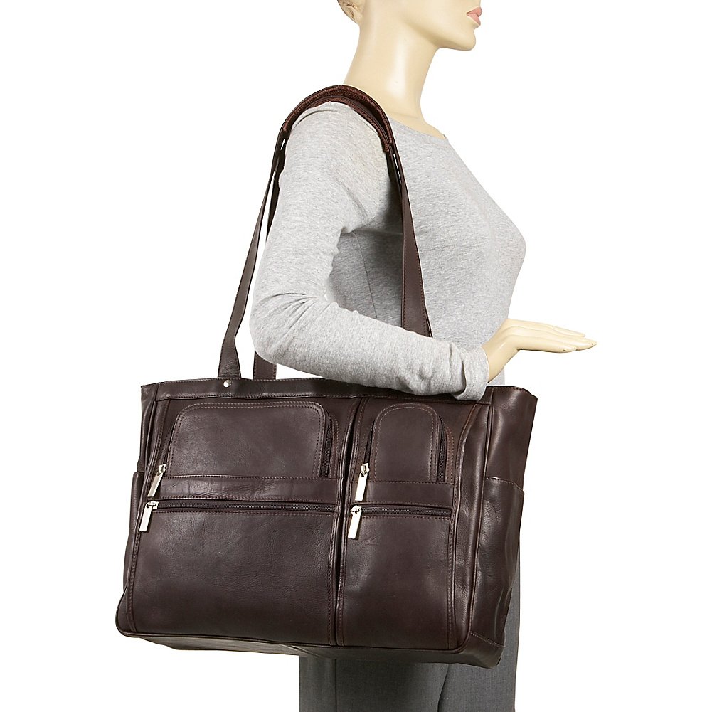 David King & Co. Women's Multi Pocket Briefcase Plus, Tan, One Size