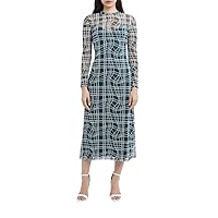 BCBGeneration Women's Long Sleeve Mesh Dress with Lining
