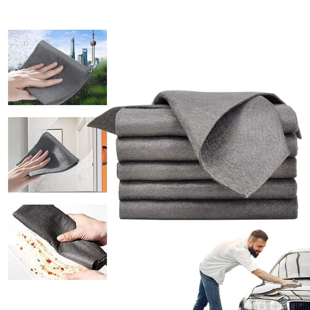 Trbyunt Thickened Magic Cleaning Cloth, 2023 New Microfiber Glass Cleaning Cloth Rags,10Pcs High Performance - Reusable Cleaning Cloth,Used to Clean Kitchen, Glass,Car and Windows(30*30cm)