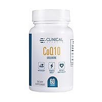 Clinical Effects CoQ10 Supplement - Coenzyme Q10 200mg - 30-Day Supply - Ubiquinone Antioxidant Supplement for Heart Health, Cognitive Functions and Energy Support - 1 Capsule a Day - Made in The USA