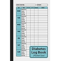Diabetes Log Book Pocket Size: 2-Year Blood Sugar Level Tracker for Type 1 & Type 2 Diabetics (Small 4 x 6 Inches)