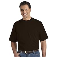 by DXL Men's Big and Tall Moisture-Wicking Pocket T-Shirt Java Brown 3XLT