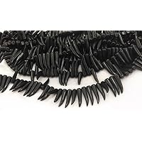 Wholesale 40Pcs Black Turquoise Spikes Beads 30 mm Loose Beads, Howlite Needle Horn Bead Pendant Spikes Beads For Jewelry Making (40x10mm)