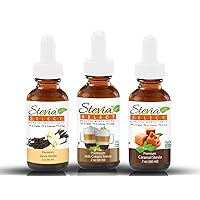 Stevia Drops Irish Cream, Vanilla, & Caramel Stevia Select Keto Coffee Sugar-Free Stevia Flavors Bundle (3) Pack