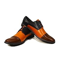 Modello Waltero - Handmade Italian Mens Color Colorful Oxfords Dress Shoes - Cowhide Smooth Leather - Lace-Up