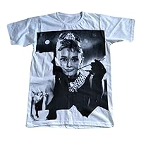Unisex Audrey Hepburn Sondra Peterson T-Shirt Short Sleeve Mens Womens