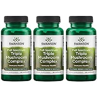 Swanson Full Spectrum Triple Mushroom Complex 60 Capsules (3 Pack)