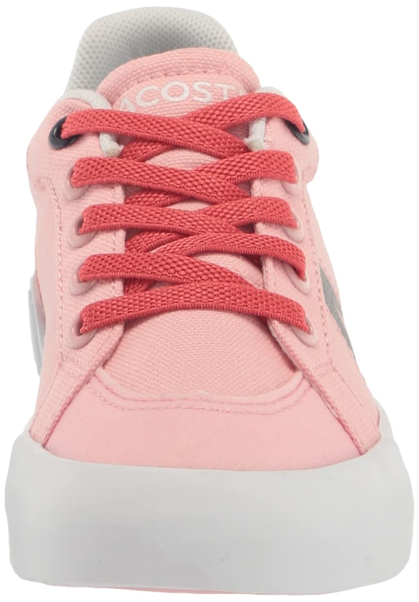 Lacoste Kids L004 Sneaker, Pink/Navy, 5.5 US Unisex Toddler