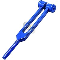 G.S Limited Edition - Blue Color - 256 Hz Medic-Grade Tuning Fork Instrument with Fixed Weights, Non-Magnetic Aluminum Alloy Best Quality