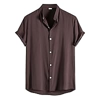 Best Hawaiian Shirts for Men Maroon Button Up Shirt Men Camisa Casual Lightweight Shirts Big and Tall Men Work Shirts