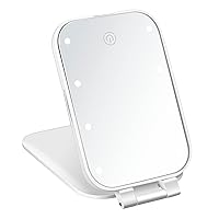 Conair Lighted Makeup Mirror, LED Vanity Mirror, 1X/3X Magnifying Mirror, Compact Travel Mirror, Battery Operated in White