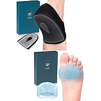 Heel Protectors, Heel Cups for Plantar Fasciitis, Metatarsal Pads Soft Gel Ball of Foot Pads