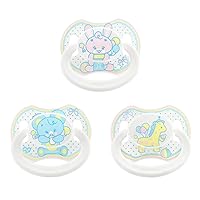 LittleForBig Bigshield Generation-II Adult Sized Printed Pacifier Set Baby Parade Pattern 3-Pack