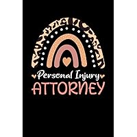Personal Injury Attorney Rainbow leopard Appreciation PROJECT and PRODUCT MANAGEMENT: Lined Notebook / Journal Gift , 120 Pages , 6X9 ,Soft Cover , Matte Finish