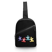 Autism Pieces Foldable Sling Backpack Travel Crossbody Shoulder Bags Hiking Chest Daypack