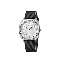 Calvin Klein Herren Analog Quarz Uhr mit Gummi Armband K5M311D6