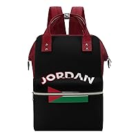 Flag of Jordan Multifunction Diaper Bag Backpack Large Capacity Travel Back Pack Waterproof Mommy Bags